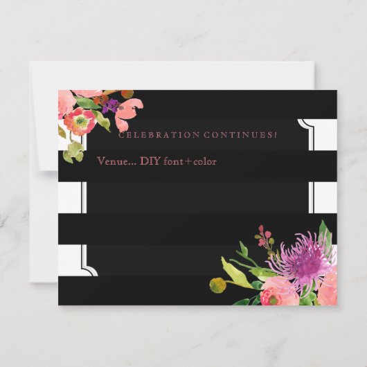 PixDezines Mitzvah Viering/paarse/bloemenfeest Kaart (Achterkant)