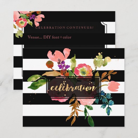 PixDezines Mitzvah Viering/paarse/bloemenfeest Kaart (Voorkant / Achterkant)