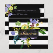 PixDezines Mitzvah Viering/paarse/bloemenfeest Kaart (Voorkant / Achterkant)