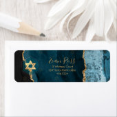 PixDezines Mitzvah Watercolor Agaat Tealgroen Etiket (Insitu)