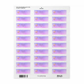 PixDezines Mitzvah Watercolor Agate Paarse Label (Full Sheet)