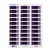 PixDezines Mitzvah Waterverf Agate Paars Etiket (Full Sheet)