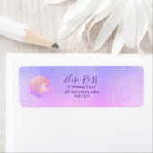 PixDezines Mitzvah Waterverf Agate Paars Label (Insitu)