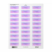PixDezines Mitzvah Waterverf Agate Paars Label (Full Sheet)