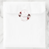 PixDezines Mitzvah, Waterverf Flowers, Roze Rood Ronde Sticker (Tas)