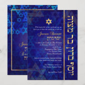 PixDezines mod/Bar Mitzvah/marineblauw/goud Kaart (Voorkant / Achterkant)