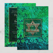 PixDezines Mod/Bar Mitzvah/Star van David/Emerald Kaart (Voorkant / Achterkant)