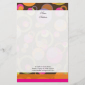 PixDezines Mod Bubbles, aangepaste achtergrondkleu Briefpapier (Voorkant)