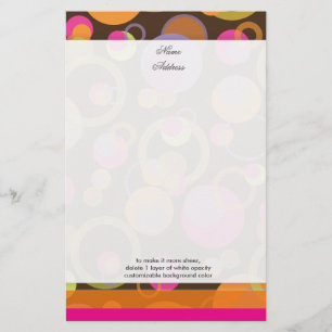 PixDezines Mod Bubbles, aangepaste achtergrondkleu Briefpapier