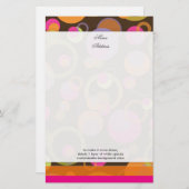 PixDezines Mod Bubbles, aangepaste achtergrondkleu Briefpapier (Voorkant / Achterkant)