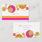 PixDezines Mod Bubbles/mitzvah-plaatskaarten Plaatskaartje (Voorkant / Achterkant)