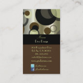 PixDezines Mod Bubbles / Retro Style + Kleuren Visitekaartje (Achterkant)