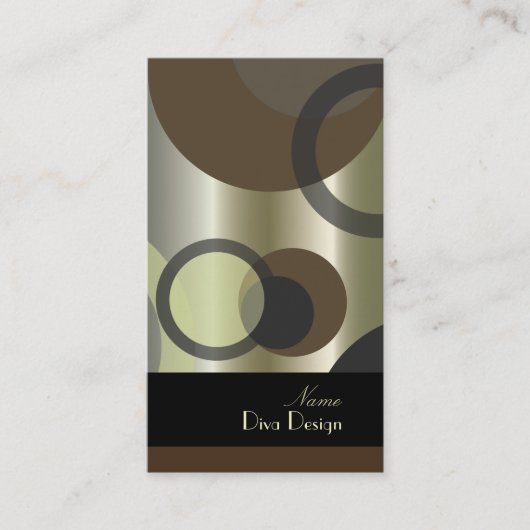 PixDezines Mod Bubbles / Retro Style + Kleuren Visitekaartje (Voorkant)