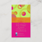 PixDezines Mod Bubbles / Retro Style + Kleuren Visitekaartje (Achterkant)