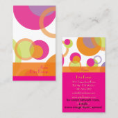 PixDezines Mod Bubbles / Retro Style + Kleuren Visitekaartje (Voorkant / Achterkant)