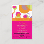 PixDezines Mod Bubbles / Retro Style + Kleuren Visitekaartje (Achterkant)