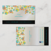 PixDezines Mod Bubbles / Retro Style + Kleuren Visitekaartje (Voorkant / Achterkant)