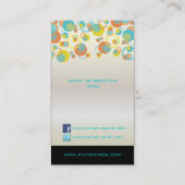 PixDezines Mod Bubbles / Retro Style + Kleuren Visitekaartje (Achterkant)