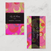 PixDezines Mod Bubbles / Retro Style + Kleuren Visitekaartje (Voorkant / Achterkant)