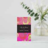 PixDezines Mod Bubbles / Retro Style + Kleuren Visitekaartje (Staand voorkant)