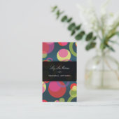 PixDezines Mod Bubbles / Retro Style + Kleuren Visitekaartje (Staand voorkant)