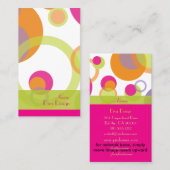 PixDezines Mod Bubbles / Retro Syle + Kleuren Visitekaartje (Voorkant / Achterkant)