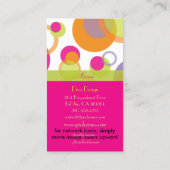 PixDezines Mod Bubbles / Retro Syle + Kleuren Visitekaartje (Achterkant)