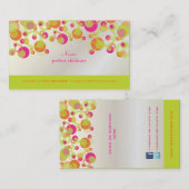 PixDezines Mod Bubbles / Retro Syle + Kleuren Visitekaartje (Voorkant / Achterkant)