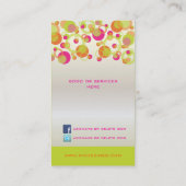 PixDezines Mod Bubbles / Retro Syle + Kleuren Visitekaartje (Achterkant)