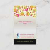 PixDezines Mod Bubbles / Retro Syle + Kleuren Visitekaartje (Achterkant)