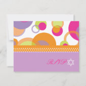 PixDezines Mod Bubbles RSVP tegen Bat Mitvah (Voorkant)