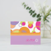 PixDezines Mod Bubbles RSVP tegen Bat Mitvah (Staand voorkant)