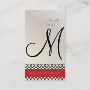PixDezines Mod Ringen, monogram Visitekaartje