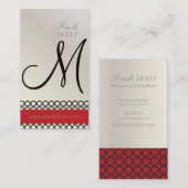 PixDezines Mod Ringen, monogram Visitekaartje (Voorkant / Achterkant)