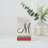 PixDezines Mod Ringen, monogram Visitekaartje (Staand voorkant)