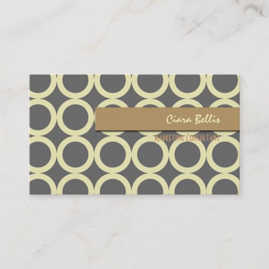 PixDezines Mod Rings {aanpasbare achtergrond} Visitekaartje (Voorkant)