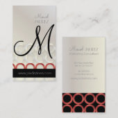 PixDezines Mod Rings, monogram Visitekaartje (Voorkant / Achterkant)