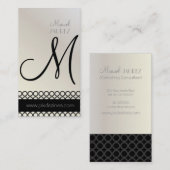 PixDezines Mod Rings, monogram Visitekaartje (Voorkant / Achterkant)