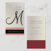 PixDezines Mod Rings, monogram Visitekaartje (Voorkant / Achterkant)