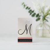 PixDezines Mod Rings, monogram Visitekaartje (Staand voorkant)