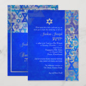 PixDezines mod stars/Bar Mitswa/donkerblauw/zilver Kaart (Voorkant / Achterkant)