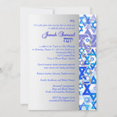 PixDezines mod sterren/Bar Mitzvah/blue/Silver Kaart (Voorkant)