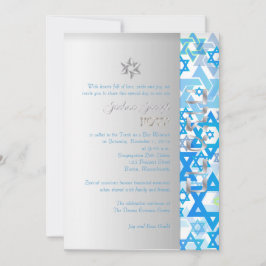 PixDezines mod sterren/Bar Mitzvah/donkerblauw/zil Kaart