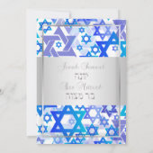 PixDezines mod sterren bar mitzvah Kaart (Achterkant)