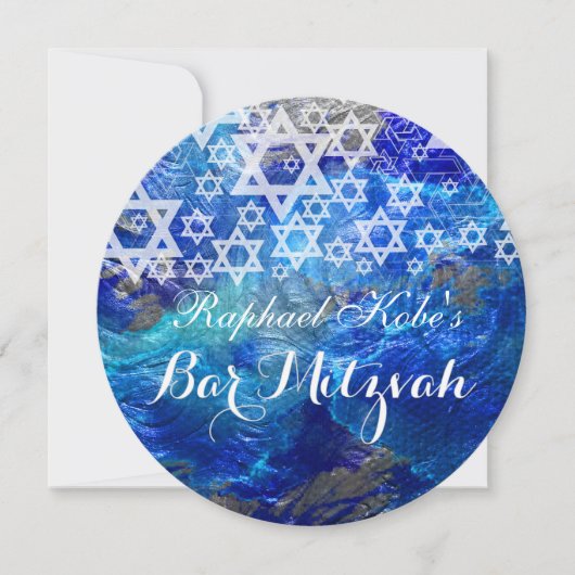 PixDezines/mod sterren/Bar Mitzvah Kaart (Voorkant)