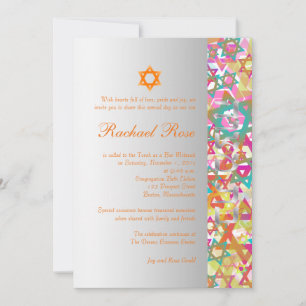PixDezines mod sterren/Bar Mitzvah/multi-kleuren Kaart