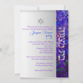 PixDezines mod sterren/Bar Mitzvah/violet/zilver Kaart (Achterkant)