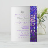 PixDezines mod sterren/Bar Mitzvah/violet/zilver Kaart (Staand voorkant)