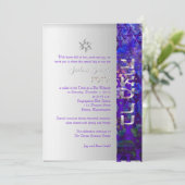 PixDezines mod sterren/Bar Mitzvah/violet/zilver Kaart (Staand voorkant)