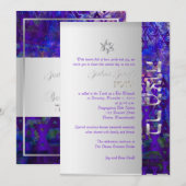 PixDezines mod sterren/Bar Mitzvah/violet/zilver Kaart (Voorkant / Achterkant)